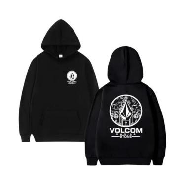 Imagem de Moletom Unissex Volcom Stone Dupla Face 2025 Moda Casual Gráfico Espor