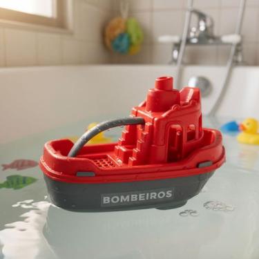 Imagem de Brinquedo De Banho Bombeiro Vermelho Água Piscina Praia - Smiling Kids