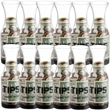 Imagem de Pote de ponta para bartenders e restaurantes | Garrafa/frascos de plástico transparente SAN para dinheiro | Recipiente grande de 25 cm para restaurantes, bares, cafés e pizzarias. GEEX DEPOT (12)