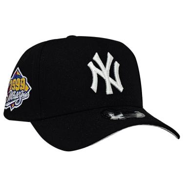 Imagem de Boné New Era 9FORTY A-Frame New York Yankees 99WS Preto-Unissex