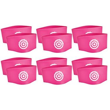 Imagem de Unique Sports Capa de renda para chuteira de futebol rosa neon (6 pares)