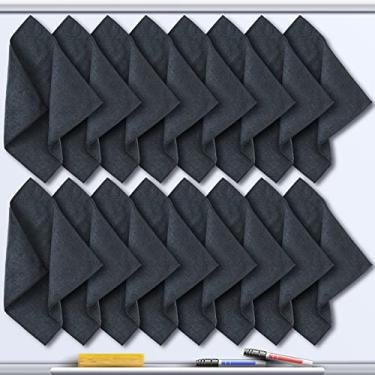 Imagem de Gerrii 16 peças de pano de limpeza magnético para quadros brancos compatíveis com a maioria dos quadros brancos, pano de microfibra reutilizável, apagador de quadro branco para telas de sala de aula