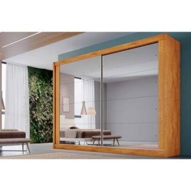 Imagem de Guarda Roupa Casal 2 Portas C2 Espelho e 4 Gavetas Creta Flex Peroba o