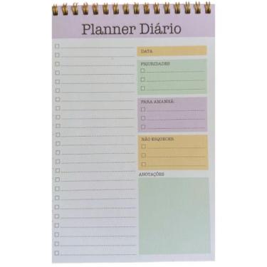 Imagem de Planner Diário Bloco de Notas To Do List Semanal 50 Folhas Aramado Dou