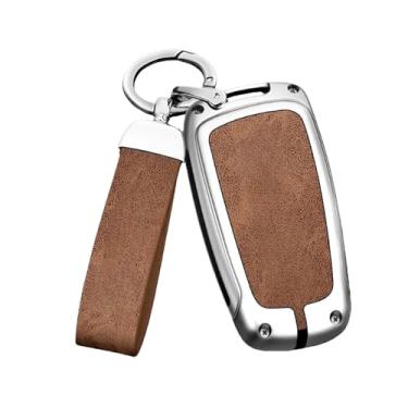 Imagem de Compatível Com Bmw Série 5 Caso Chave 3 6 X3 X5 X1 X2 X6 Escudo Protetor Compatível Com Lâmina De Faca Capa Carro Fábrica(B style silver Brown complete set)