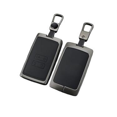 Imagem de Capa Protetora De Couro De Liga De Zinco Para Chave De Carro Compatível Com Dacia Logan Sandero Duster Lodgy Spring Jogger Acessórios Para Automóveis(B-black chain)