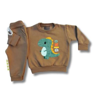 Imagem de Conjunto de Moletom Infantil Flanelado de Frio Unissex Roupa de Invern