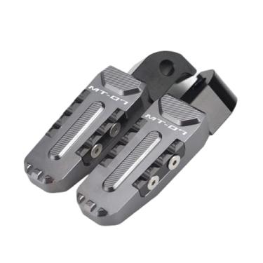 Imagem de Anti-derrapante CNC Foot Pegs Apoio para os pés do passageiro traseiro para MT07 MT 07 MT-07 2014-2022 2020 2019 2018 2017 2016(Gray)