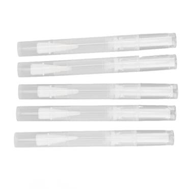 Imagem de Generic 5 Conjuntos de Caneta de óleo de Unha Vazia à Prova de Vazamento para Viagens, Caneta Giratória Transparente de 5ml Com Pincel para Brilho Labial Cosmético, óleos Essenciais, Perfume para Cuidados Com As Unhas, Plástico e Fibra de Náilon