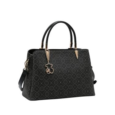 Imagem de Bolsa Feminina Classic Cristal Estruturada Casual - Chenson 3485354 Preto