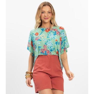 Imagem de Blusa Feminina em Liganete Infinita Cor Verde, GG, Verde