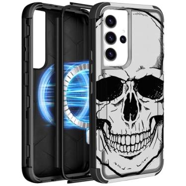 Imagem de LISEVO Capa resistente para Samsung Galaxy S25 Plus/S24 Plus - Compatível com MagSafe à prova de choque resistente magnética masculina de grau militar à prova de choque durável capa de telefone Funda