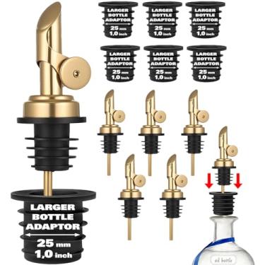 Imagem de Pafusen Bico de azeite de oliva com adaptadores, despejador de óleos para garrafa dispensadora de azeite, transforme facilmente suas garrafas em dispensadores de bebidas alcoólicas, óleos