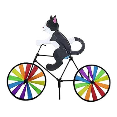 Imagem de Lindo animal bicicleta, cata-vento animais, cata-vento metal, cata-vento bicicleta animal com estaca chão, decoração jardim e gramado