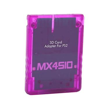 Imagem de Luqeeg Adaptador de Cartão de Armazenamento Preciso Plug and Play Transparente, Leitor de Cartão de Memória de Console de Jogo Profissional para , Material ABS, 1 Peça, Adequado para Console FAT (Roxo Translúcido)