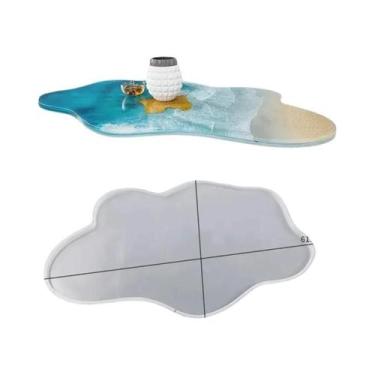 Imagem de Molde De Silicone De Resina Retangular Redondo Extragrande De 60cm Par