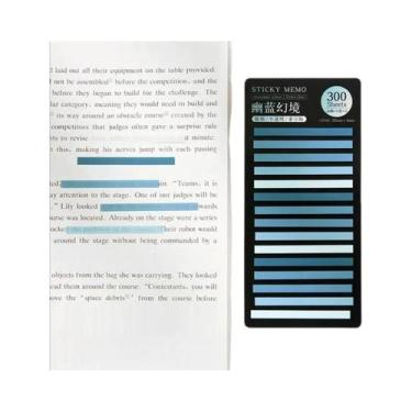 Imagem de Bloco De Notas Adesivas Transparentes Fluorescentes Finas Com Índice D