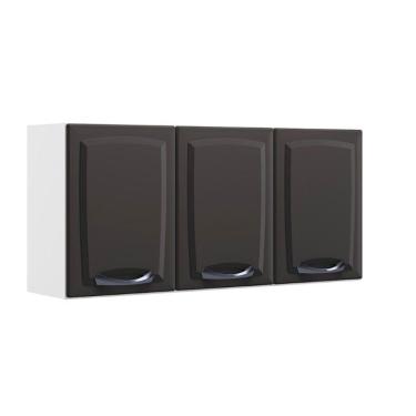 Imagem de Armário Aéreo New Premium 120cm 3 Portas Grafite Itatiaia Grafite