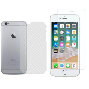 Imagem de Película Hidrogel + Adesivo Fibra De Carbono Para Iphone 6 E 6s - Transparente
