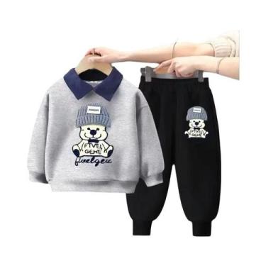 Imagem de Conjunto De Outono Para Meninas, 2 Peças, Moletom Com Estampa De Desen