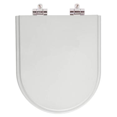 Imagem de Assento Sanitario Poliester Com Amortecedor Montezzi Cinza Claro Para Vaso Belize