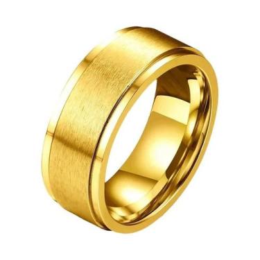 Imagem de Anel Giratório Masculino De Aço Inoxidável 6/8mm Com Runas Viking Para