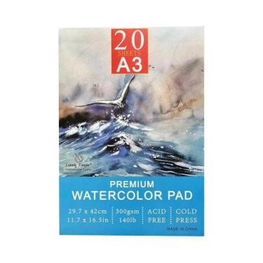 Imagem de Bloco De Aquarela A3/A4/A5 140lb 300gsm 20 Folhas Papel Artístico Pren
