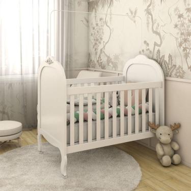 Imagem de Berço Americano 3 em 1 Sueño 100% Mdf Branco Brilho - Panorama Móveis