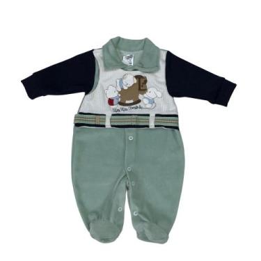 Imagem de Macacao bebe menino cavalinho - PEQUENO CHARME MODA BEBÊ, Verde, G - 8