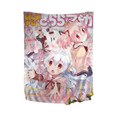 Imagem de Tapeçaria Boêmia De Tarô E Garota Mágica Japonesa Hippie Para Decoraçã