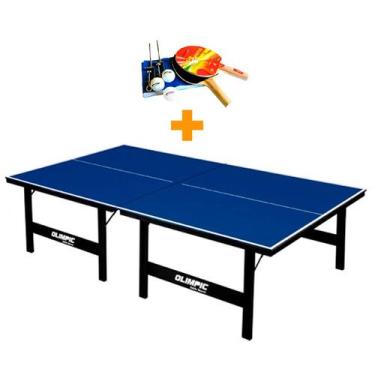 Imagem de MESA PING PONG ESPECIAL MDP 15mm Olimpic 1013 + KIT TÊNIS DE MESA 5030