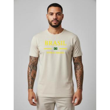 Imagem de Camiseta Masculina Seleção Brasileira Copa 2026 Algodão Premium Costura Forte Camisa Oficial-Masculino