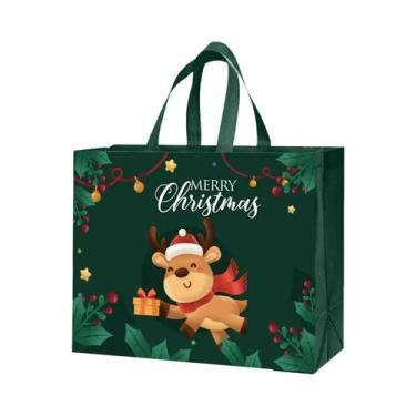 Imagem de Sacolas Reutilizáveis Dobráveis De TNT 1 2 4 Peças Portáteis Para Emba