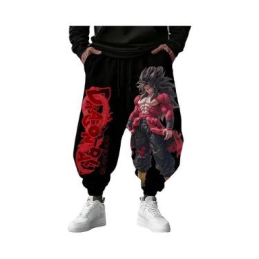 Imagem de Calças De Moletom De Algodão Para Homens E Mulheres, Estilo Dragon Bal