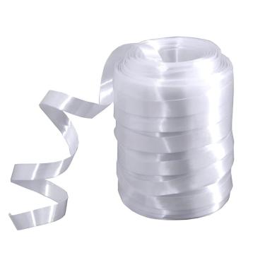 Imagem de 50 Metros Fitilho 5mm Branco para Amarração Festa Artesanato embalagem presentes decoração 