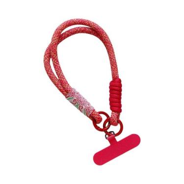 Imagem de Cordão De Pulso Universal Artesanal Para Celular, Alça Curta Decorativ