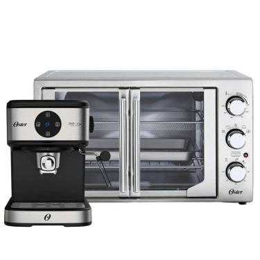 Imagem de Kit Cafeteira Espresso Double E Forno e Fritadeira 42L French Door Oster 110V