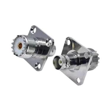 Imagem de Adaptador Conector Coaxial RF UHF Para BNC Macho Para Fêmea Para Anten