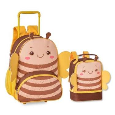 Imagem de Mochila Rodinhas com Lancheira Escolar Infantil Meninas-Feminino