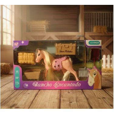 Imagem de Brinquedo Kit Cavalinho Rancho Encantado Com Acessórios COR:BRANCO CRI