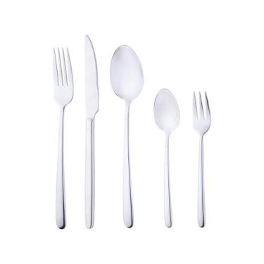 Imagem de Faqueiro 30 peças de aço inox prateado com Gift Box Viena Wolff - Roje