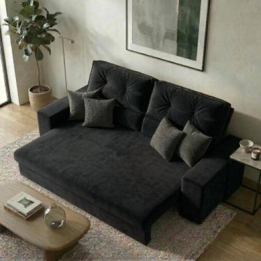 Imagem de Sofá Retrátil Reclinável 3 Lugares Suede 1,70m Hera