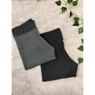 Imagem de Kit 2 Shortinho Degrade + Liso Curto Tendência Feminino - Bella Fitnes