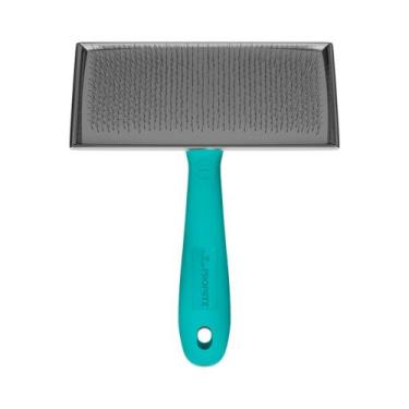 Imagem de Rasqueadeira Reta Média Clássica Azul Propetz Pet Cães Gatos Original