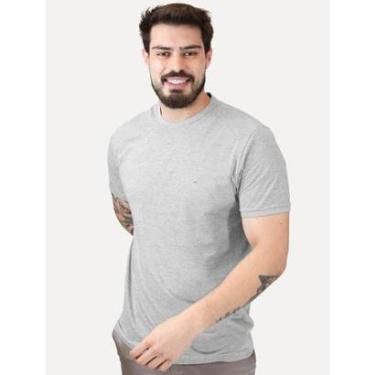 Imagem de Camiseta Aramis Masculina Friso Gola Cinza Mescla-Masculino