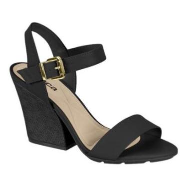 Imagem de Sandalia Moleca 5222.760  Salto Alto Grosso Casual Confortavel Feminino-Feminino