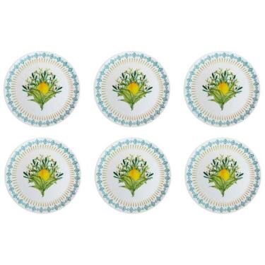 Imagem de Jogo 6 Pratos Sobremesa 20cm Fibra Bambu - Produto Sintético - Papel M