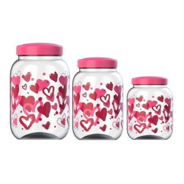 Imagem de Kit 3 Potes Porta Mantimentos Decorados Diversos Modelos - - Panamby, 