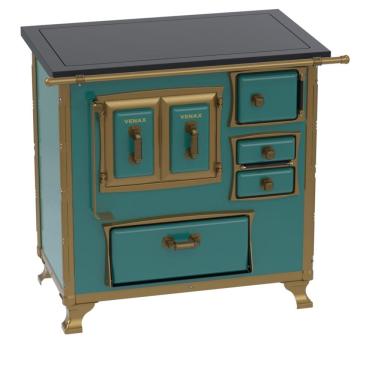 Imagem de Fogao a Lenha Venax GII n 1 Renaissance Premium Turquesa SE