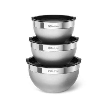 Imagem de Conjunto de Bowls Tigelas de Inox com Tampa Plástica - Electrolux
